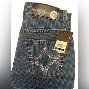 BEJEWELED 2005 Y2K sz 3 Jr. C-JES Low Rise Jeans NWT Pink And Silver Gems Bratz